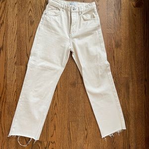 Zara cream jeans